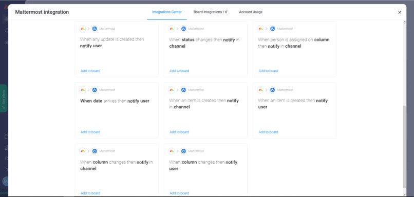 Mattermost integration – screenshot 2