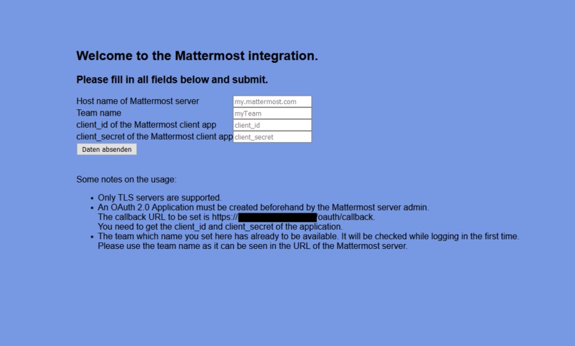 Mattermost integration – screenshot 3
