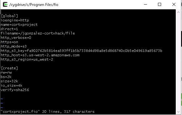 CORTX FIO – screenshot 1