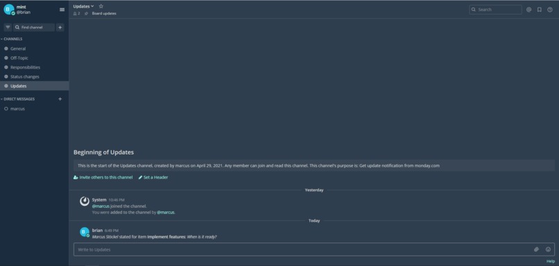 Mattermost integration – screenshot 7