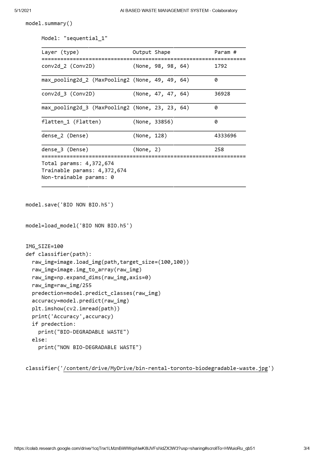 ARTIFICIAL INTELLIGENCE IN WASTE MANAGEMENT SYSTEM Circuit Diagram