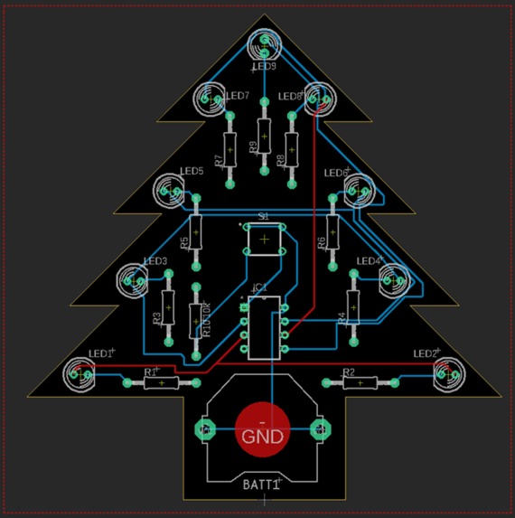 Christmas Tree PCB – screenshot 1