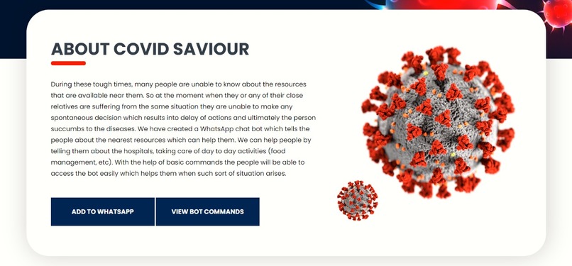 resources finder bot for covid patient – screenshot 1