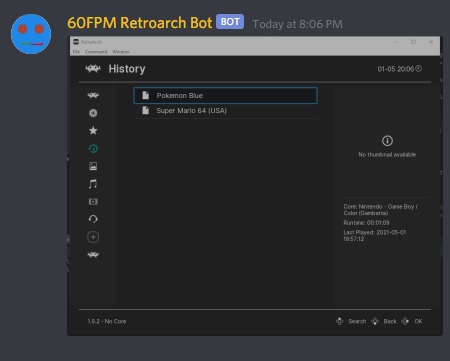 60FPM Discord Emu Bot – screenshot 2