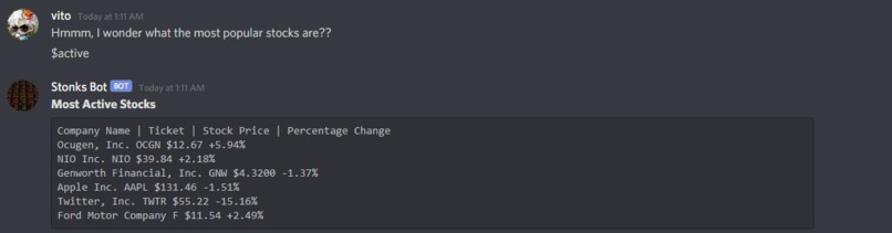 Discord Stonks Bot – screenshot 3