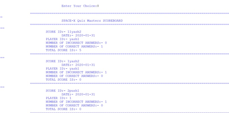 SPACE-X QUIZ SYSTEM – screenshot 11