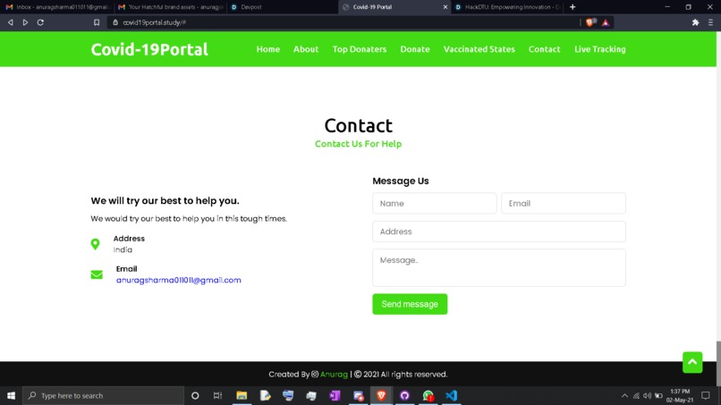 Covid-19 Portal – screenshot 4