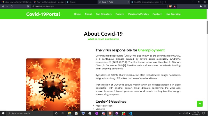 Covid-19 Portal – screenshot 7