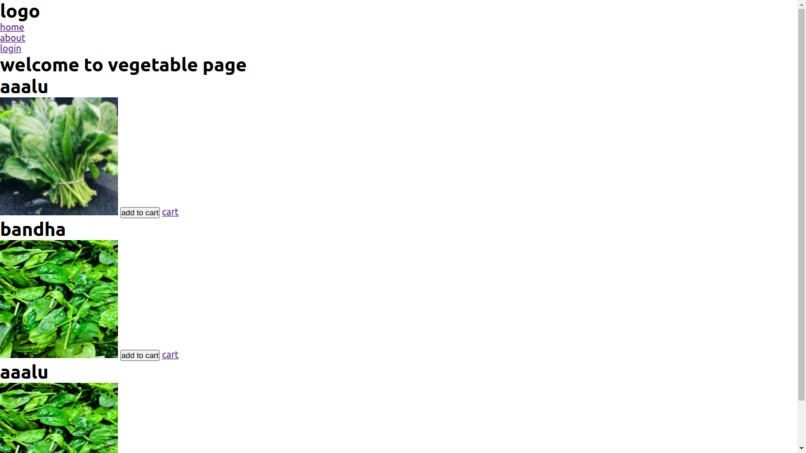 vegetable-app – screenshot 1