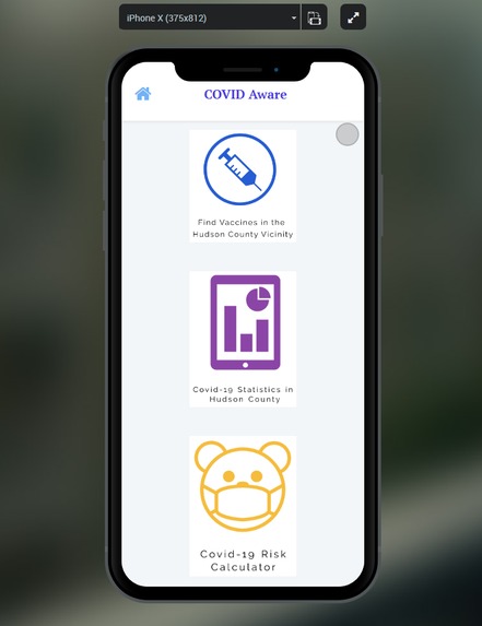 COVID Aware – screenshot 1