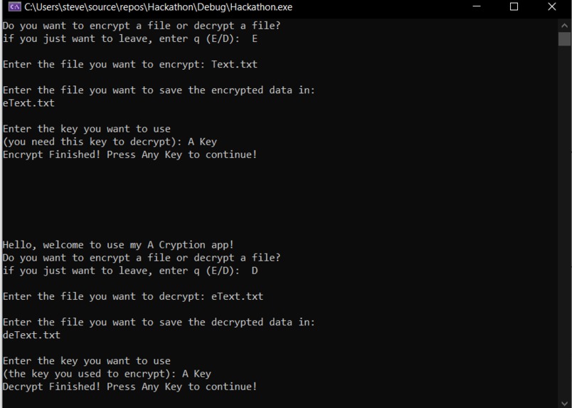 A Cryption – screenshot 2