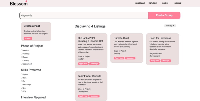 Blossom: Find your team – screenshot 3