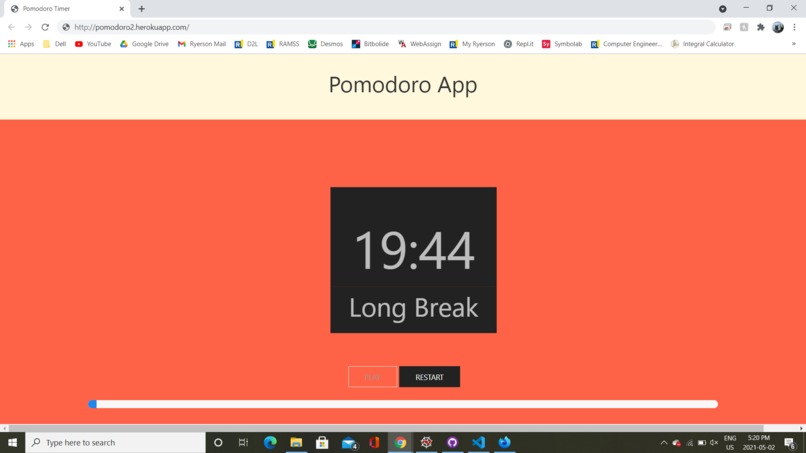 Pomodoro timer – screenshot 1