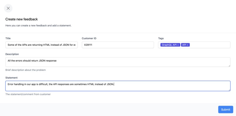 Feedback – screenshot 5