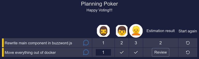 Planning Poker – screenshot 2