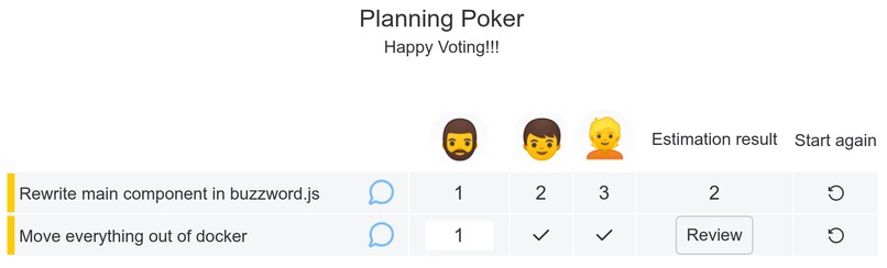 Planning Poker – screenshot 1