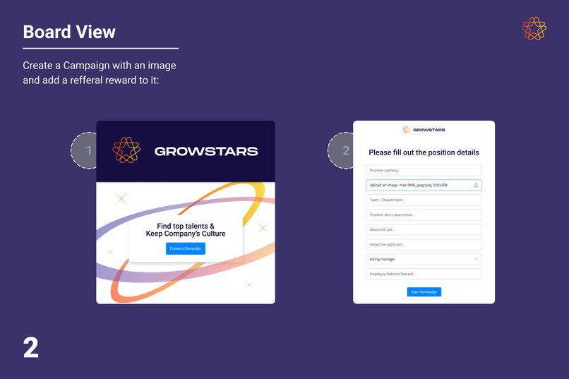 Growstars — an automated employee referral platform – screenshot 2