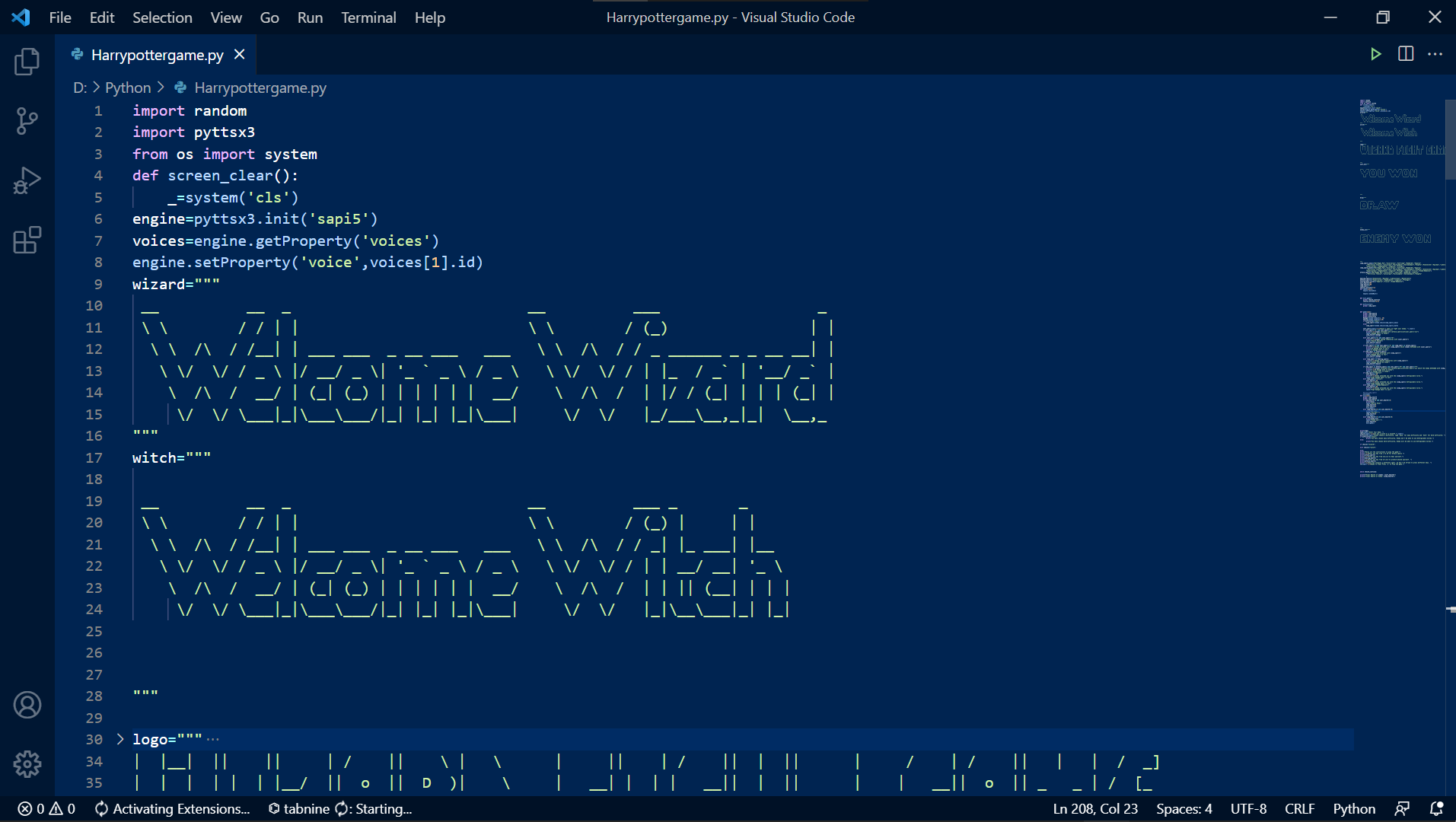 Harry Potter Wand Fight in Python | Devpost