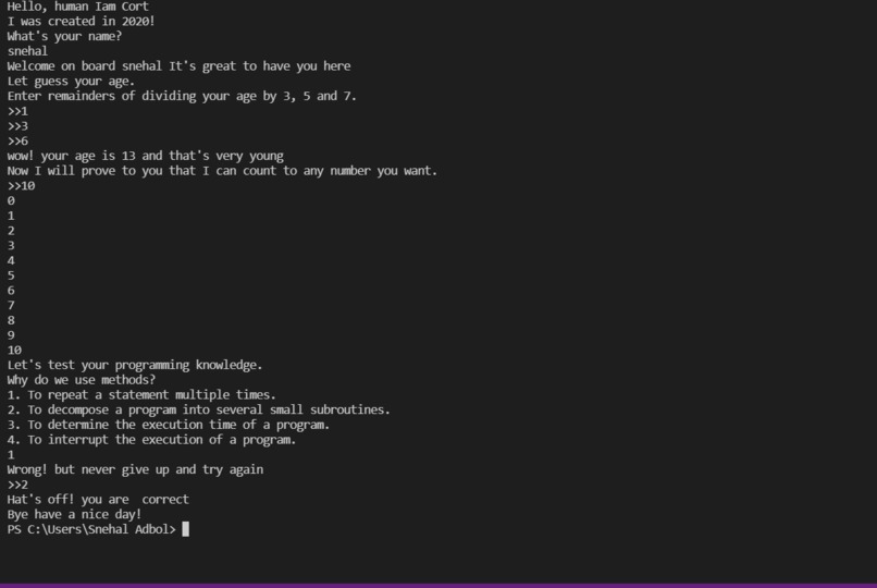 Simple Chatbot  – screenshot 1