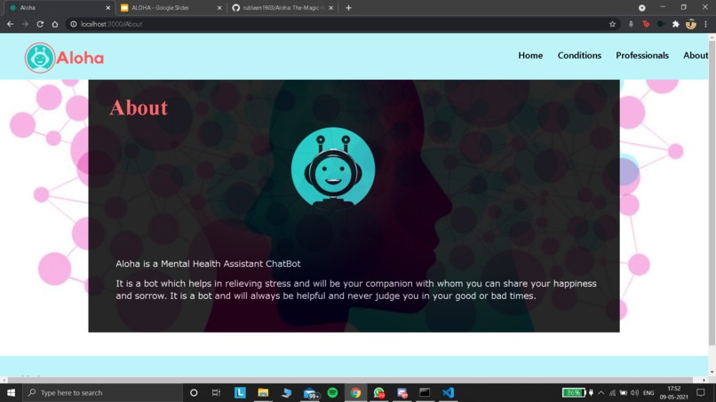 Aloha-The magical healthy chatbot – screenshot 1