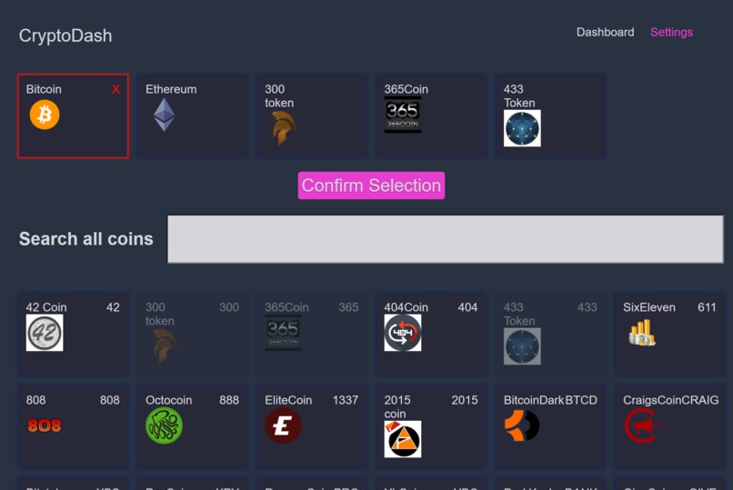 Crypto Dashboard – screenshot 4
