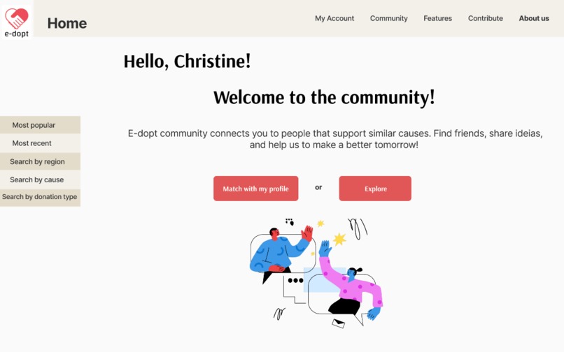 E-dopt – screenshot 1