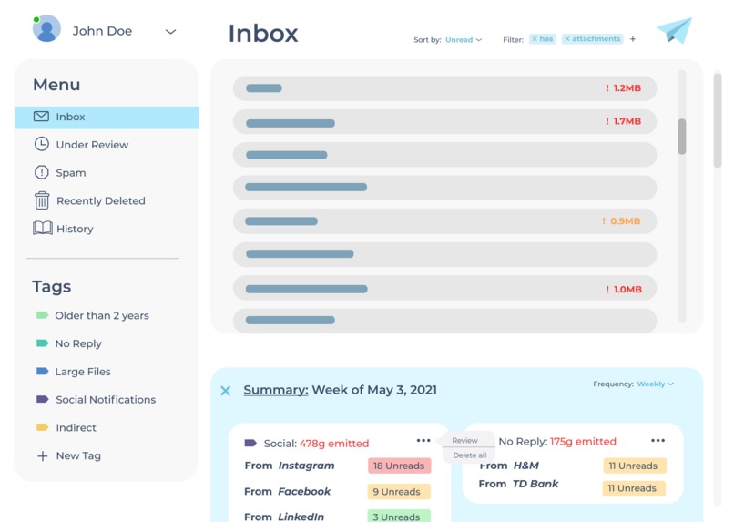 CleanCloud – screenshot 2