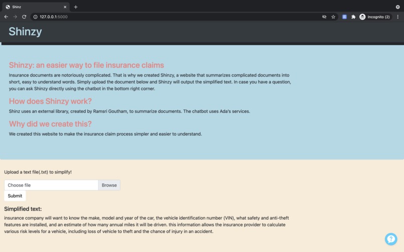 Shinzy: The Insurance Helper Bot – screenshot 1