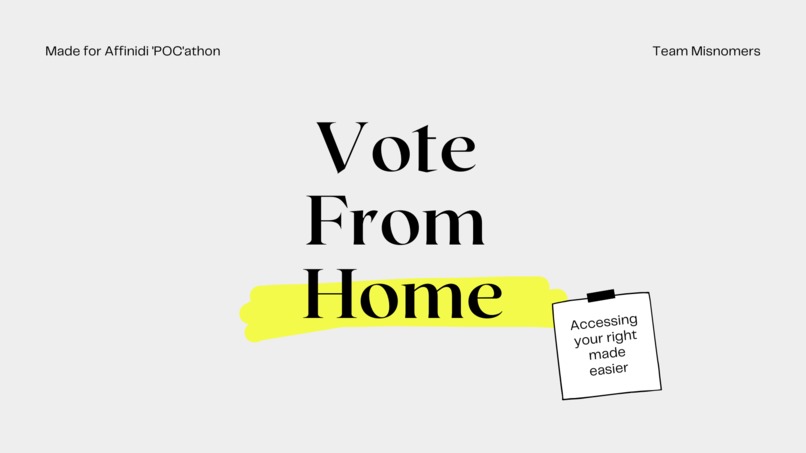 Vote from Home - Your Democratic right Modernized – screenshot 1