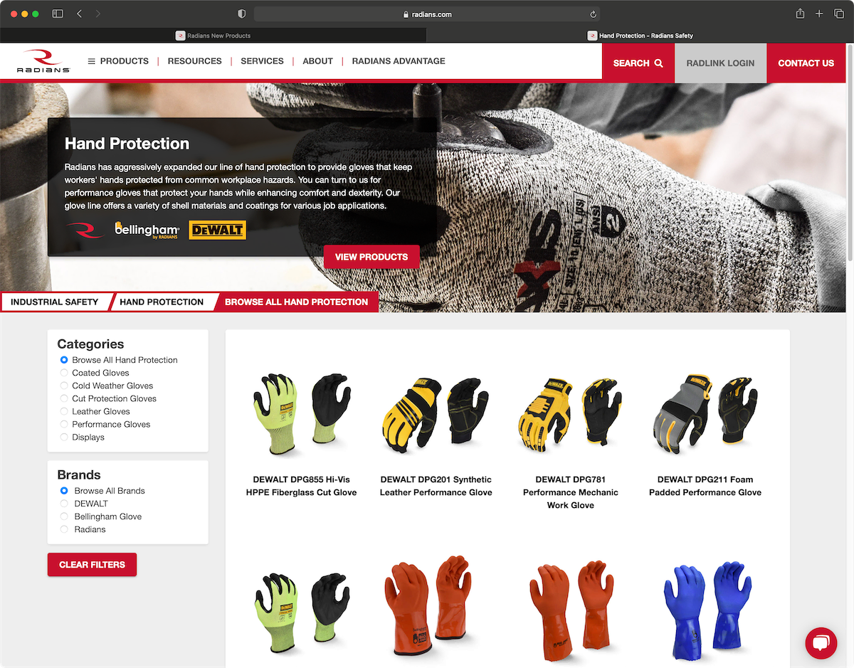 Radians Product Catalog Devpost