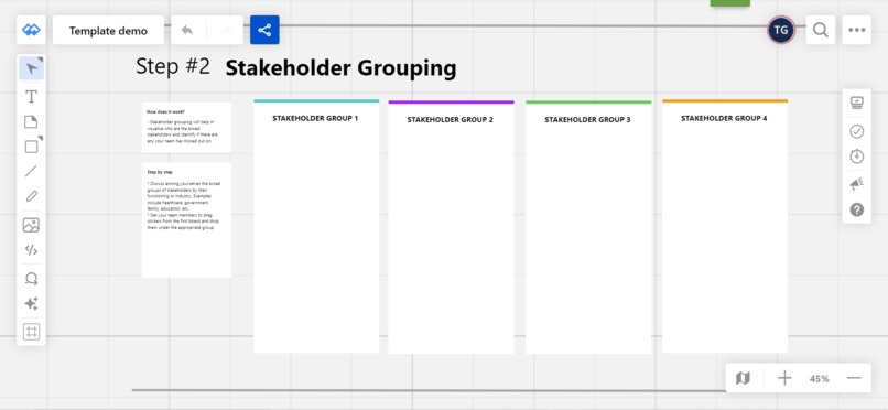 Stakeholder Template – screenshot 2
