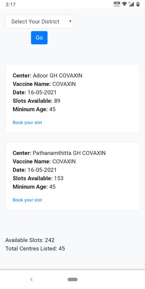 Kerala Vaccine Finder – screenshot 3