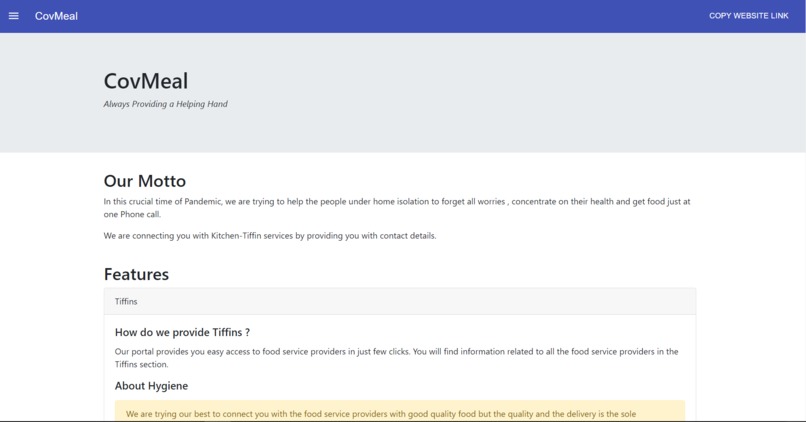 CovMeal – screenshot 2