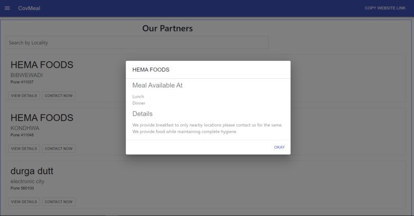 CovMeal – screenshot 5