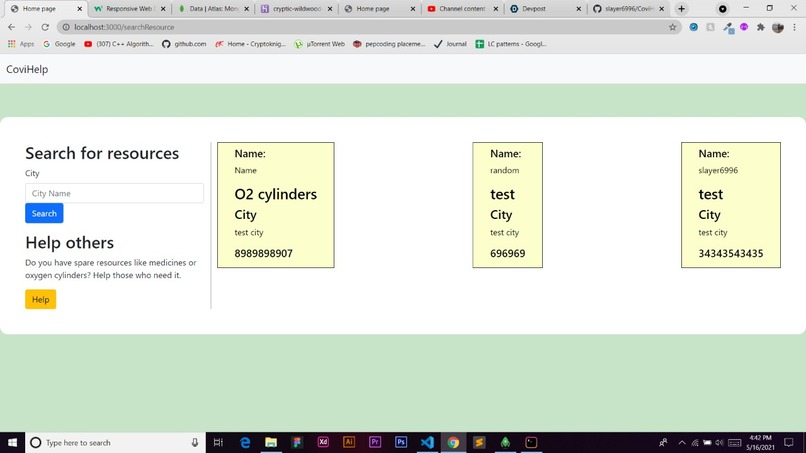 CoviHelp – screenshot 1