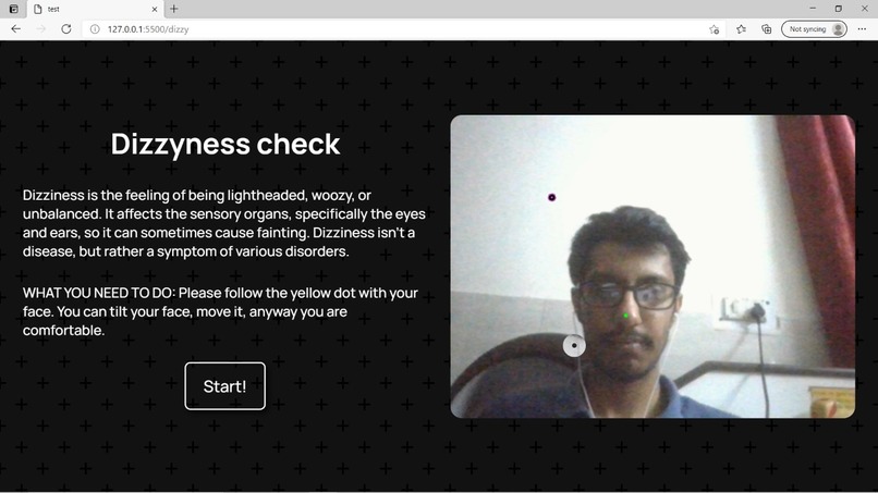 Dizztinction: The Real Time Fatigue Detection System – screenshot 3