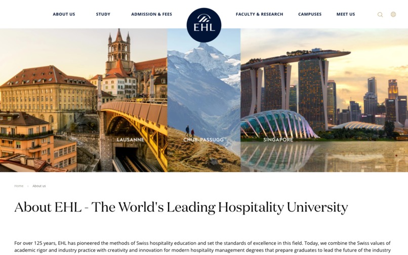 HubSpot Websites System for École hôtelière de Lausanne – screenshot 3