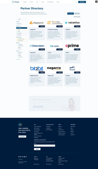 Tempo Partner Directory – screenshot 1