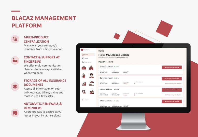 Get any Corporate Insurance plan in 7 minutes with Blacaz  – screenshot 3