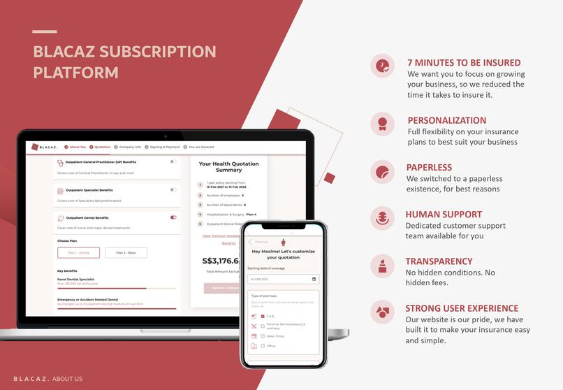 Get any Corporate Insurance plan in 7 minutes with Blacaz  – screenshot 2