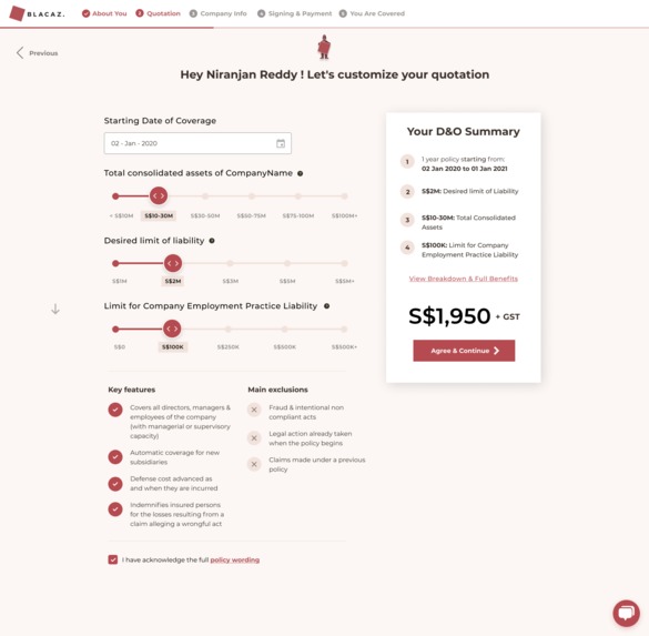 Get any Corporate Insurance plan in 7 minutes with Blacaz  – screenshot 4