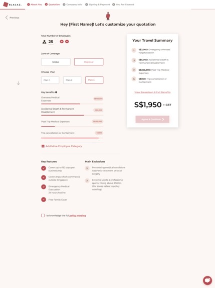 Get any Corporate Insurance plan in 7 minutes with Blacaz  – screenshot 6