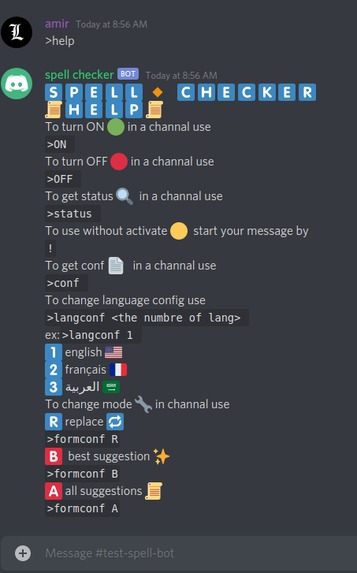 spell chacker bot – screenshot 2