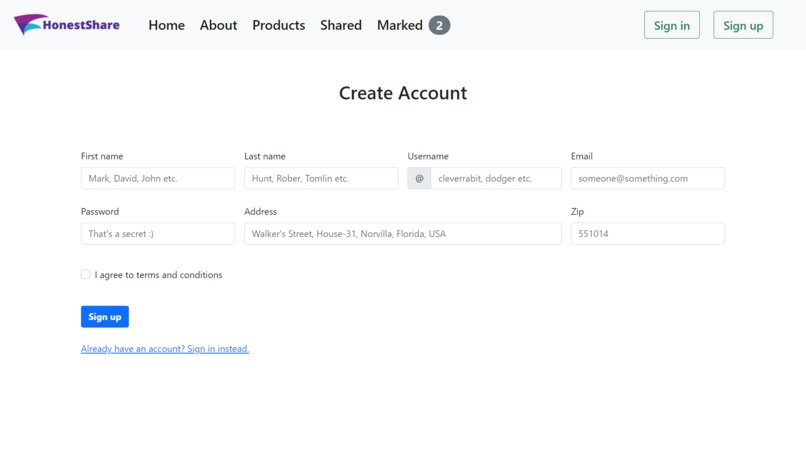 Honest Share – screenshot 2