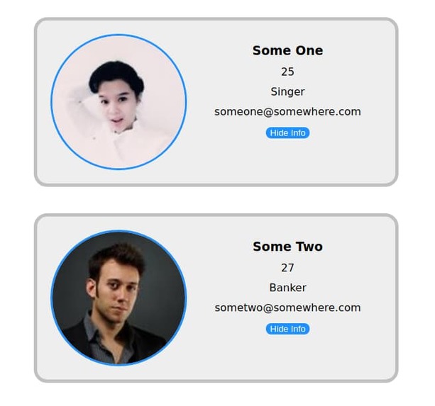 User Cards – screenshot 1