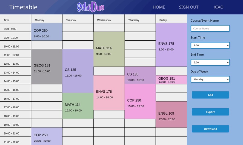 ScheDuo – screenshot 1