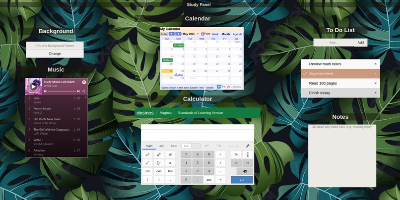 Study Panel – screenshot 2