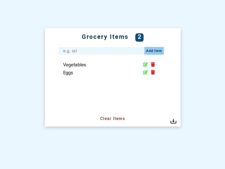 Grocery App – screenshot 1