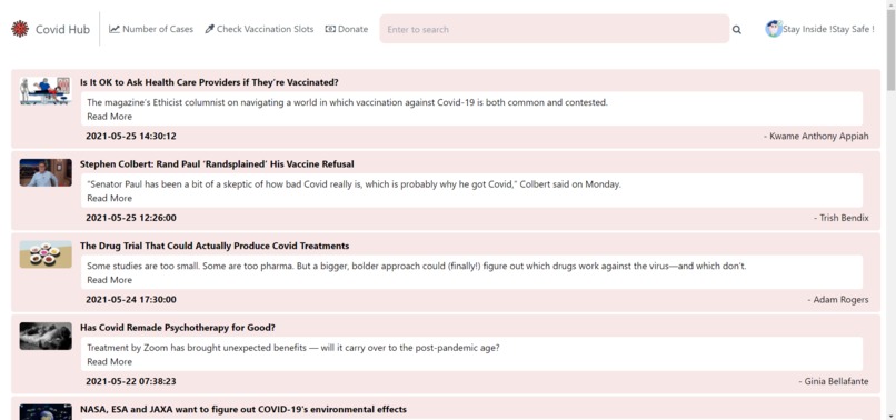 Covid Hub – screenshot 1