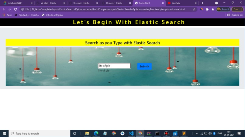 Auto complete Elastic Search – screenshot 1